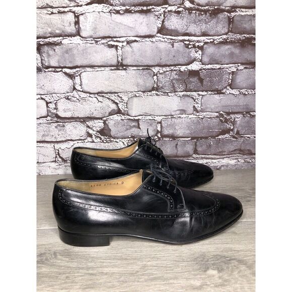 Salvatore Ferragamo Firenze Black Wingtip Oxfords Dress Shoes Men Sz 11D US/44EU main image 8